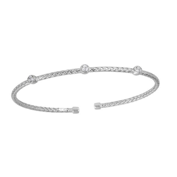 Charles Garnier Paris Darsi Crystal Cuff Bangle Bracelet - Picture 1 of 8